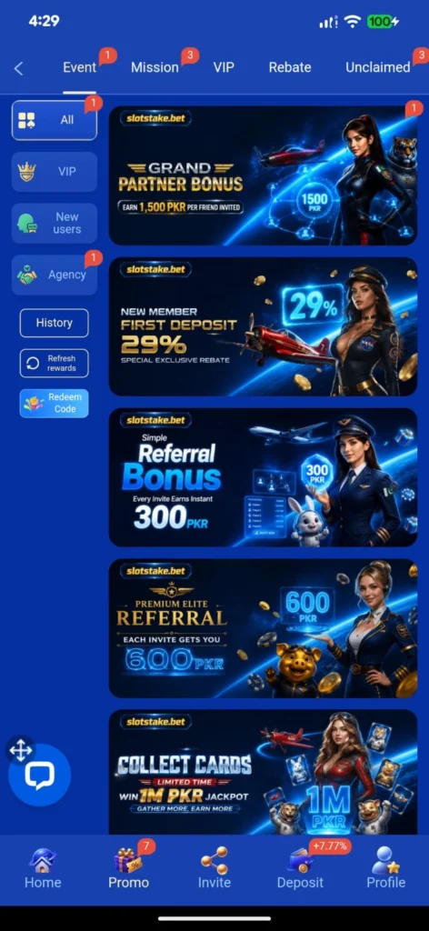 Slotstake Game Login