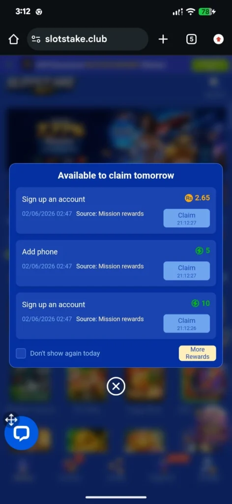 Slotstake Game App